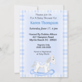 ロッキングホース赤ちゃんシャワー招待状 招待状 (正面)