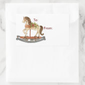 ロッキングホース – ギフトラベル 長方形シール (バッグ)