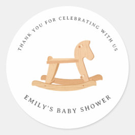 ロッキングホース ベイビーシャワー ミニマリスト ジェンダーニュートラル ラウンドシール