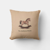 ロッキングホース – 木製のおもちゃについて クッション (正面)