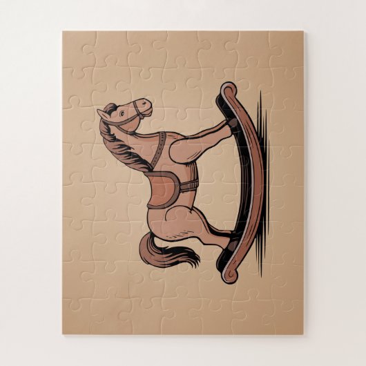 ロッキングホース – 木製のおもちゃについて ジグソーパズル (縦)