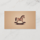 ロッキングホース – 木製のおもちゃについて 名刺 (裏面)