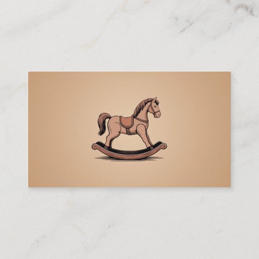 ロッキングホース – 木製のおもちゃについて 名刺 (裏面)