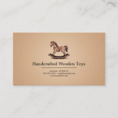 ロッキングホース – 木製のおもちゃについて 名刺 (正面)