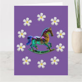 『ロッキングホース』 8.5×11 折りたたみ式グリーティングカード カード (正面)