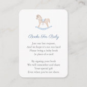 ロッキング名門私立校風の馬の赤ちゃんシャワーが本を持ってくる エンクロージャーカード (正面)