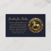 ロッキング名門私立校風の馬青本ベビー エンクロージャーカード (正面)