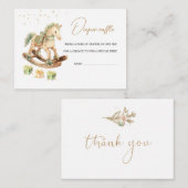 ロッキング馬おむつラッフル囲い エンクロージャーカード (正面/裏面)