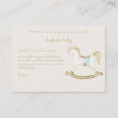 ロッキング馬ブルーピンクジェンダーブックベビー エンクロージャーカード (正面)