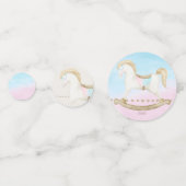 ロッキング馬ブルーピンク赤男女兼用ちゃんシャワー コンフェッティ (正面)