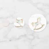 ロッキング馬ブルーピンク赤男女兼用ちゃんシャワー コンフェッティ (裏面)