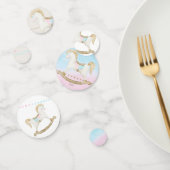 ロッキング馬ブルーピンク赤男女兼用ちゃんシャワー コンフェッティ (グループ)