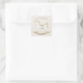 ロッキング馬ブルーピンク赤男女兼用ちゃんシャワー スクエアシール (バッグ)