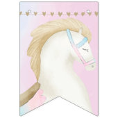 ロッキング馬ブルーピンク赤男女兼用ちゃんシャワー バンティングフラッグ (第2の旗)