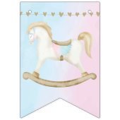 ロッキング馬ブルーピンク赤男女兼用ちゃんシャワー バンティングフラッグ (第1の旗)