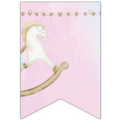 ロッキング馬ブルーピンク赤男女兼用ちゃんシャワー バンティングフラッグ (第3の旗)