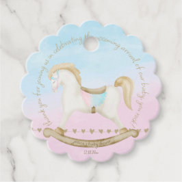 ロッキング馬ブルーピンク赤男女兼用ちゃんシャワー フェイバータグ