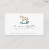 ロッキング馬赤ちゃんシャワーおむつラッフルチケット エンクロージャーカード (正面)