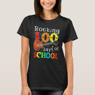 ロッキング100日の学校の幸せ100日Scho Tシャツ