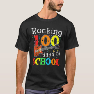 ロッキング100日の学校の幸せ100日Scho Tシャツ