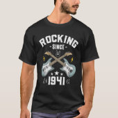 ロッキング1941年以来ヴィンテージロックミュージックギター82nd tシャツ (正面)