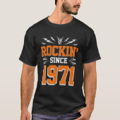 ロッキング1971年以来51番目の誕生日クラシックロックmusi tシャツ (正面)