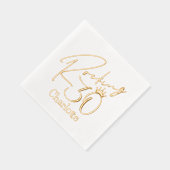 ロッキング30第三誕生日パーソナライズされた名 箔ナプキン (右)