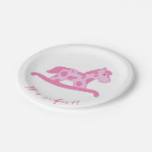 ロッキング·ホース·ガール·ベイビー·シャワー女の子 ペーパープレート (アングル)