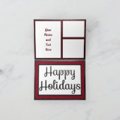 ロッキンルドルフモダンホリデーカードハーフフォールドカード カード (内部)