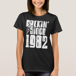 ロッキン1982年以来の誕生日クラシックヴィンテージ1982年Ro Tシャツ