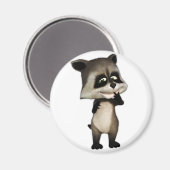 ロッキーかわいい漫画ラクーン マグネット (正面/裏面)