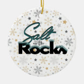 ロッキーとクリスマスボウオーナメント セラミックオーナメント (正面)