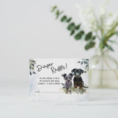 ロッキーとライラオムツラッフルベビーシャワー エンクロージャーカード (スタンド正面)