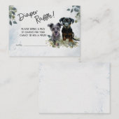 ロッキーとライラオムツラッフルベビーシャワー エンクロージャーカード (正面/裏面)