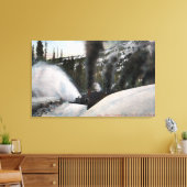 ロッキーのスノープラウ鉄道クリアリングトラック キャンバスプリント (インサイチュ (リビング))