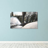 ロッキーのスノープラウ鉄道クリアリングトラック キャンバスプリント (インサイチュ (ウッドフロア))