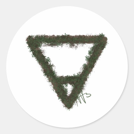 ロッキーアース元素錬金術のシンボル ラウンドシール (正面)