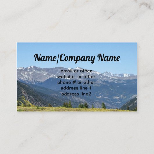 ロッキーカスタムマウンテンズの名刺の写真アート 名刺 (裏面)