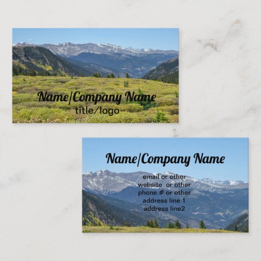 ロッキーカスタムマウンテンズの名刺の写真アート 名刺 (正面/裏面)