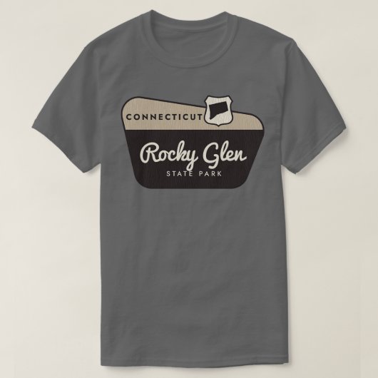 ロッキーグレン州パークコネチカット歓迎サイン Tシャツ (デザイン正面)
