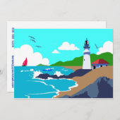 ロッキーコーストの灯台 招待状 (正面/裏面)