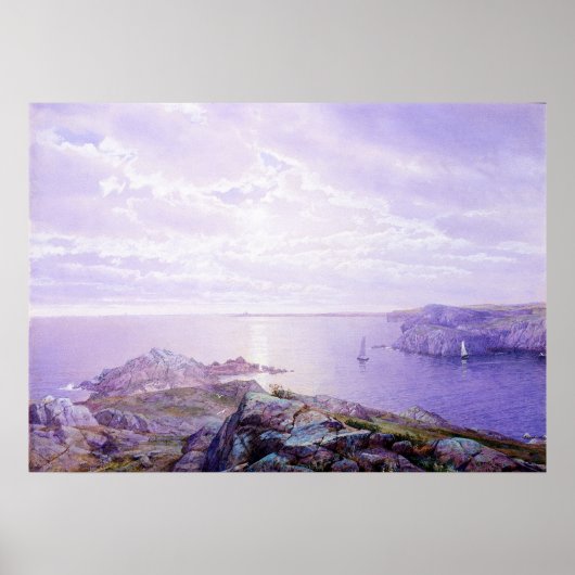 ロッキーコーブバイウィリアム・トロスト・リチャーズ ポスター (正面)