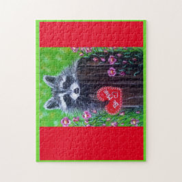 ロッキーザラクーン紙バレンタインパズル ジグソーパズル