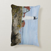 ロッキーショアのポートランドヘッドライトハウス アクセントクッション (裏面(縦))