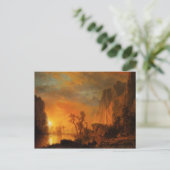 ロッキーズポストカードに夕日 ポストカード (スタンド正面)