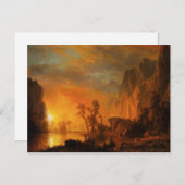 ロッキーズポストカードに夕日 ポストカード (正面/裏面)