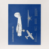 ロッキードベガ5B – 飛行機プランABD ジグソーパズル (縦)