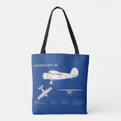 ロッキードベガ5B – 飛行機プランABD トートバッグ (裏面)