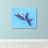 ロッキードマーチンF-22Aラプター キャンバスプリント (インサイチュ (ウッドフロア))