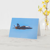 ロッキードマーチンF-35A稲妻IIグリーティングカード カード (黄色い花)